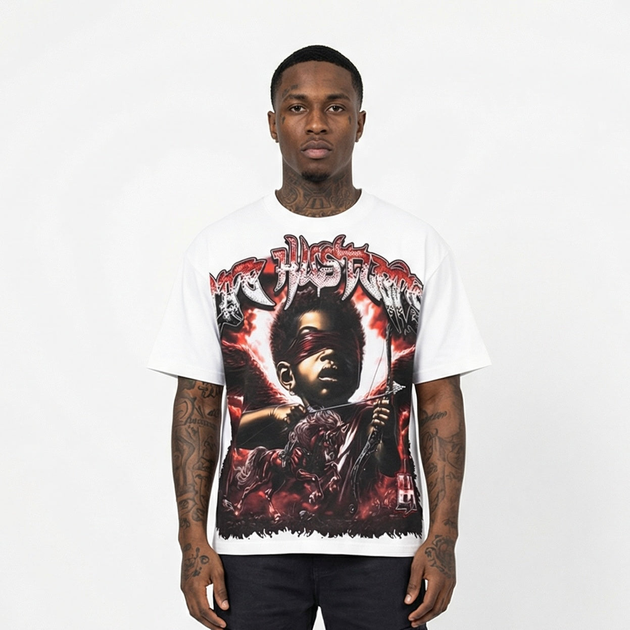 Life Hustlers “Warrior Girl” White tee