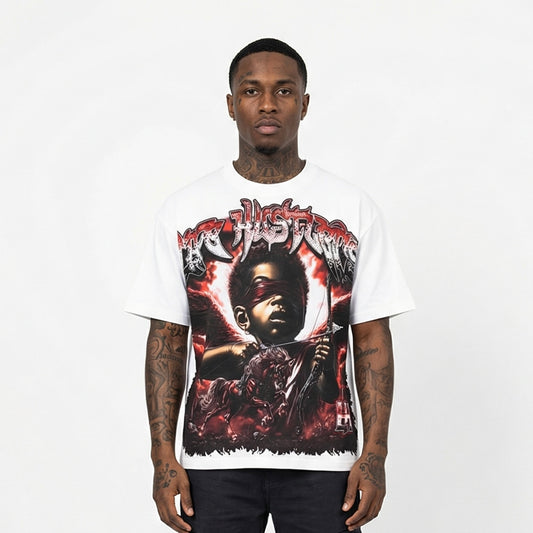 Life Hustlers “Warrior Girl” White tee