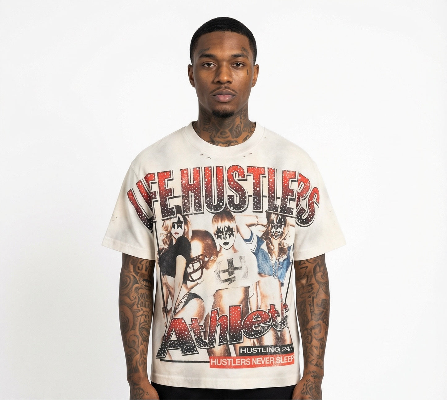 Life Hustlers “Football Girls White”