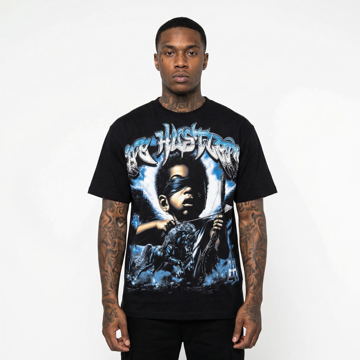 Life Hustlers “Warrior Girl” Black tee