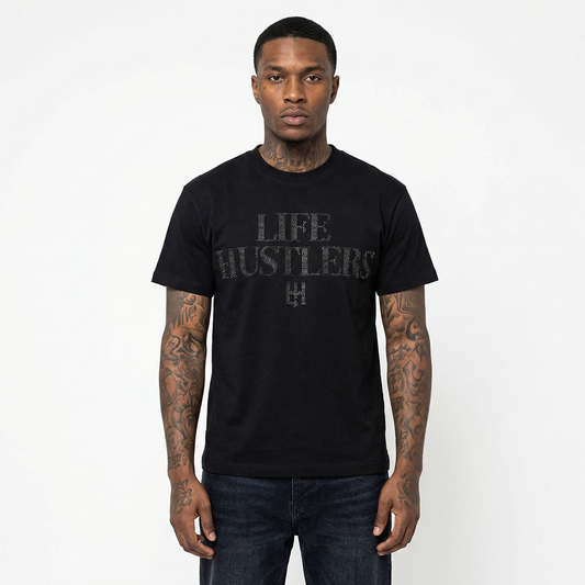 Life Hustlers “BASIC TEE ” Black on Black