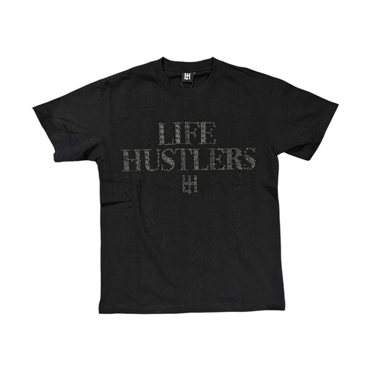 Life Hustlers “BASIC TEE ” Black on Black