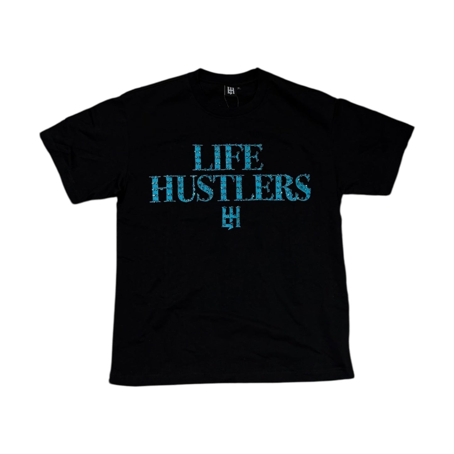 Life Hustlers “BASIC TEE ” Black Aqua