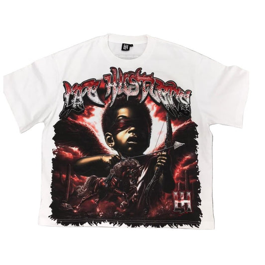 Life Hustlers “Warrior Girl” White tee