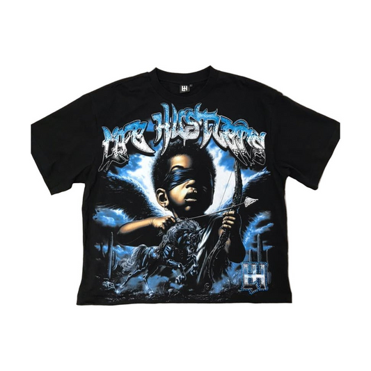 Life Hustlers “Warrior Girl” Black tee